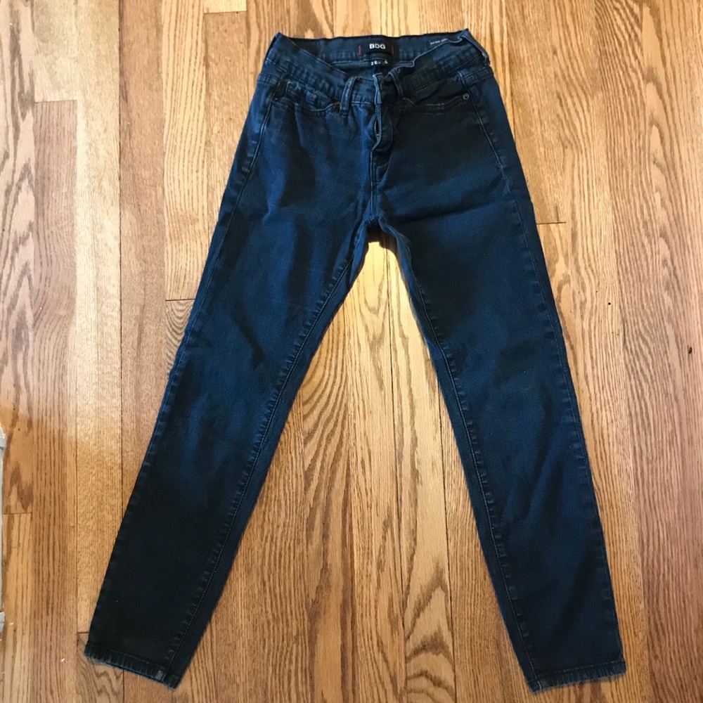 BDG faded black ankle skinnies